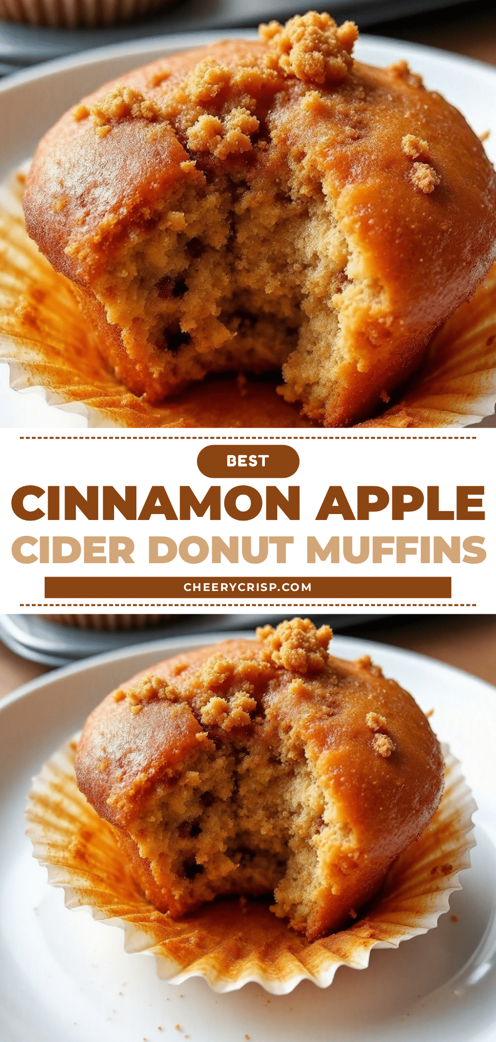 chewy cinnamon apple cider donut muffins recipe