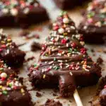 christmas tree brownie pops - featured image
