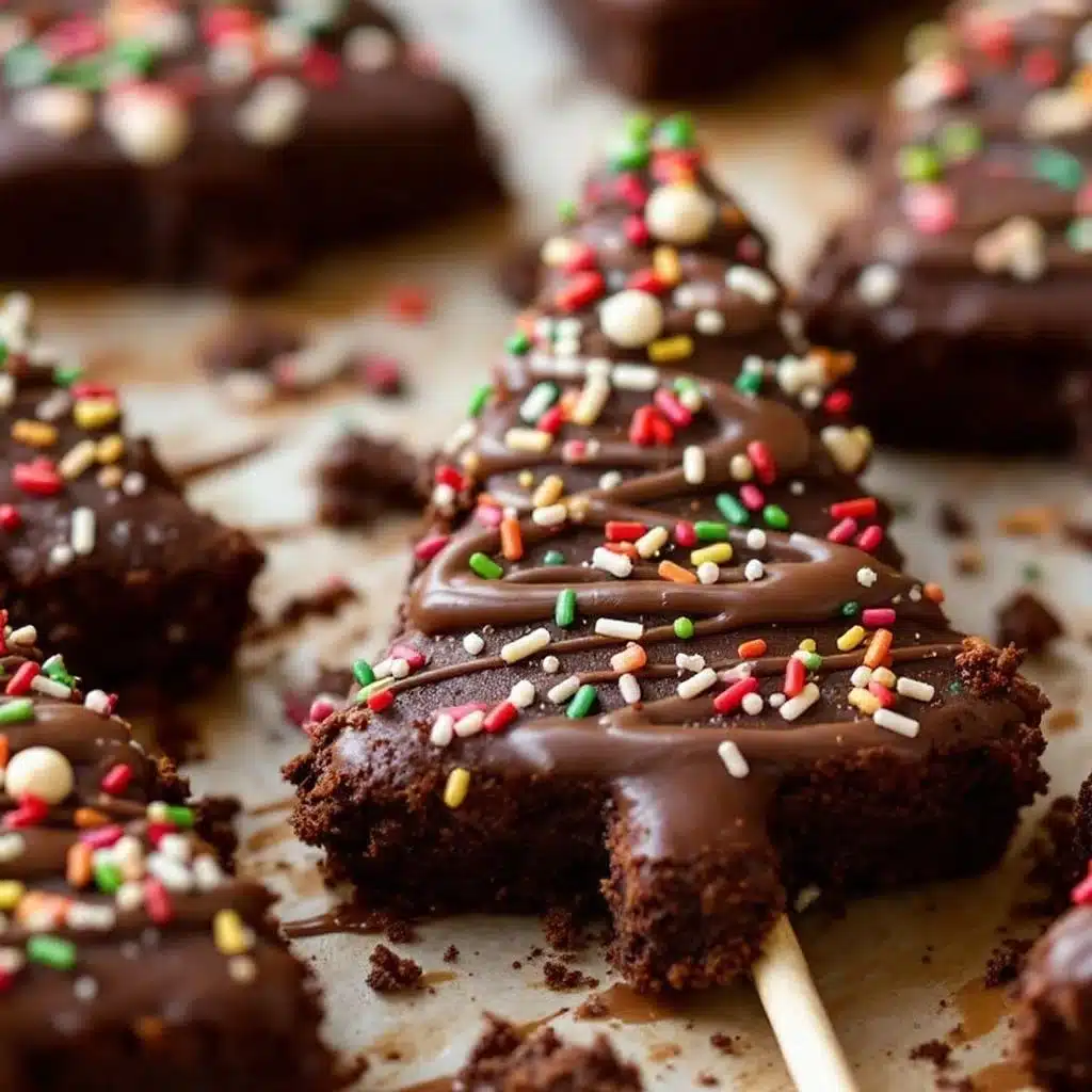 christmas tree brownie pops - featured image