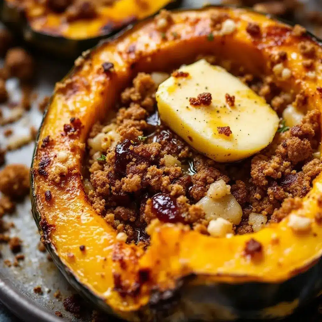 cozy maple roasted acorn squash with brown butter preparation steps