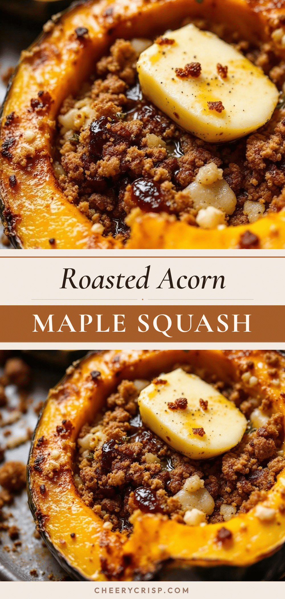 cozy maple roasted acorn squash with brown butter recipe