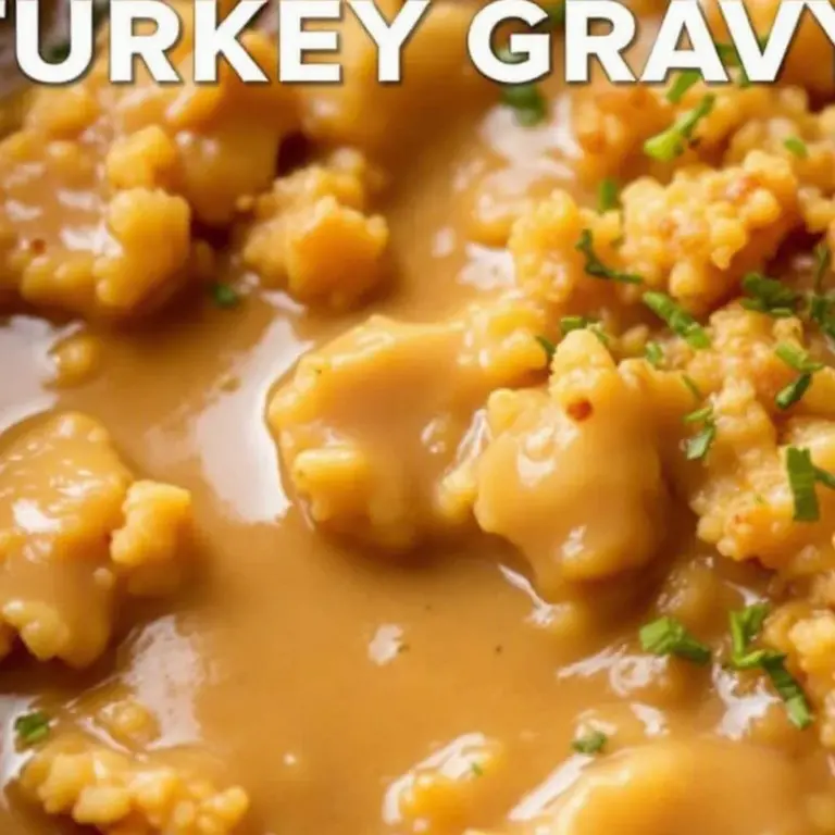 creamy brown butter sage turkey gravy - featured image