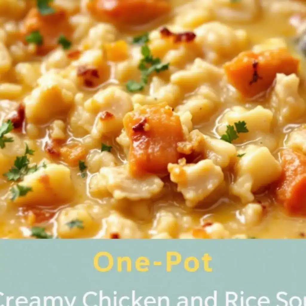creamy chicken and rice soup - featured image