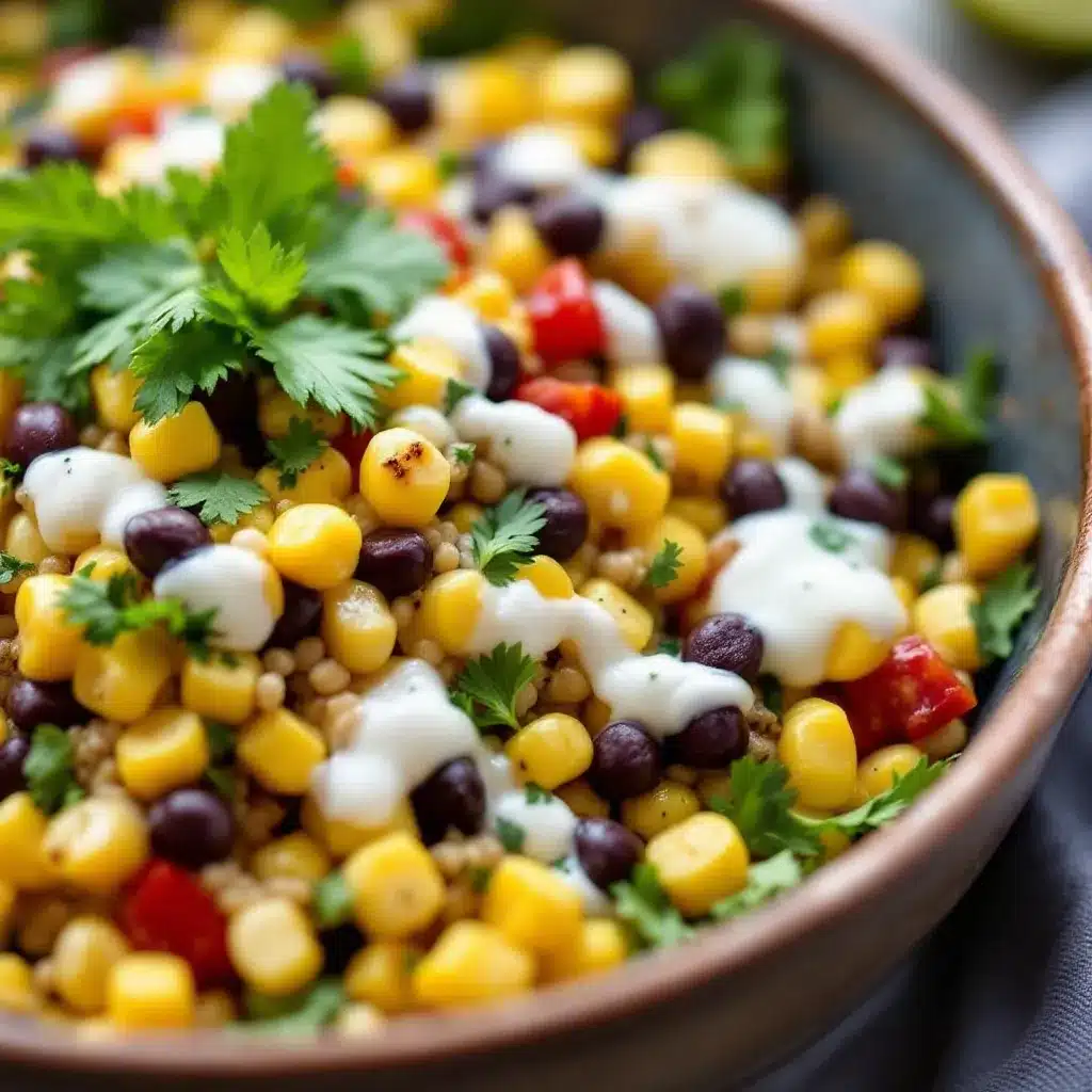 creamy grilled corn black bean salad preparation steps