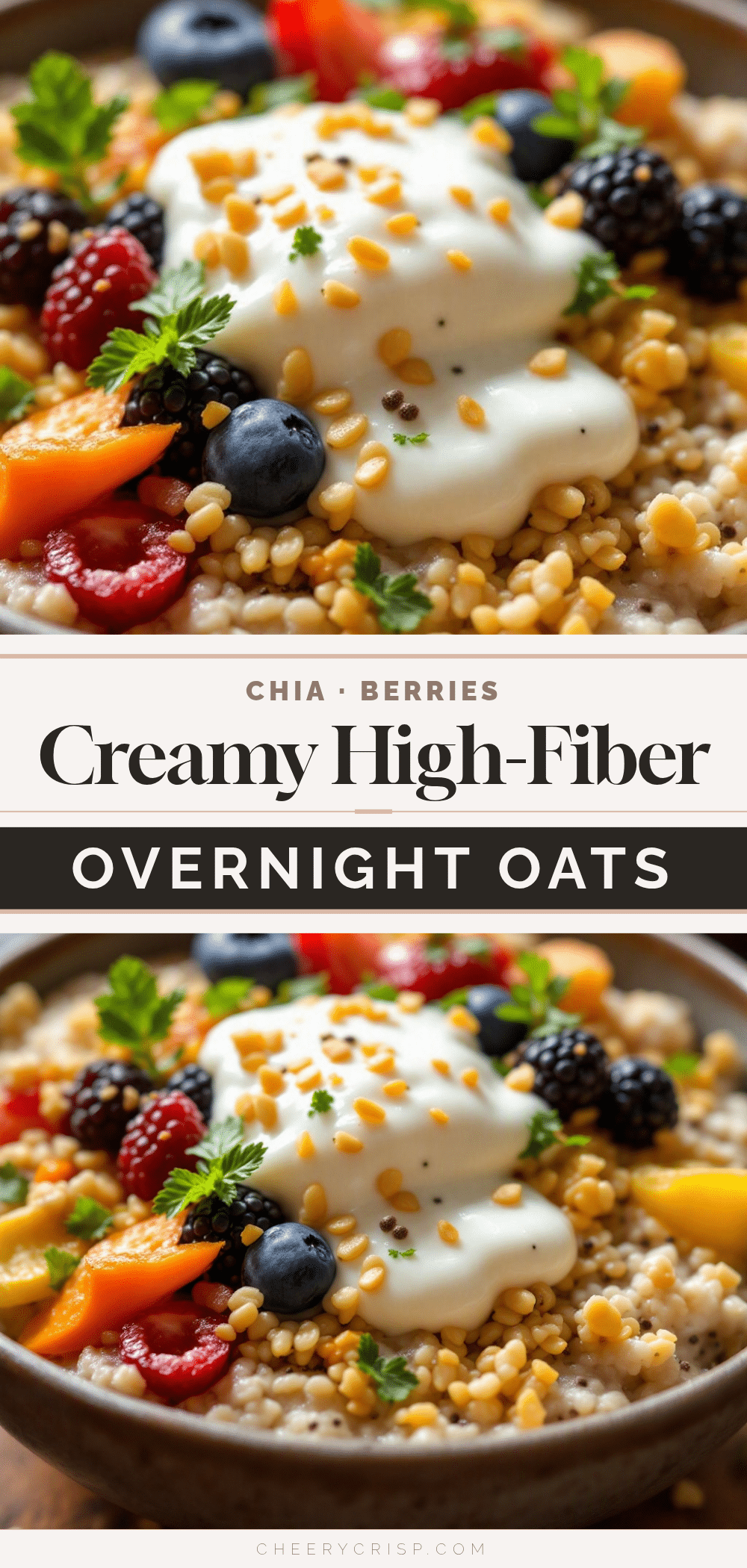creamy high-fiber overnight oats recipe