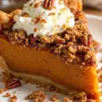 Creamy Maple Bourbon Pumpkin Pie - featured image
