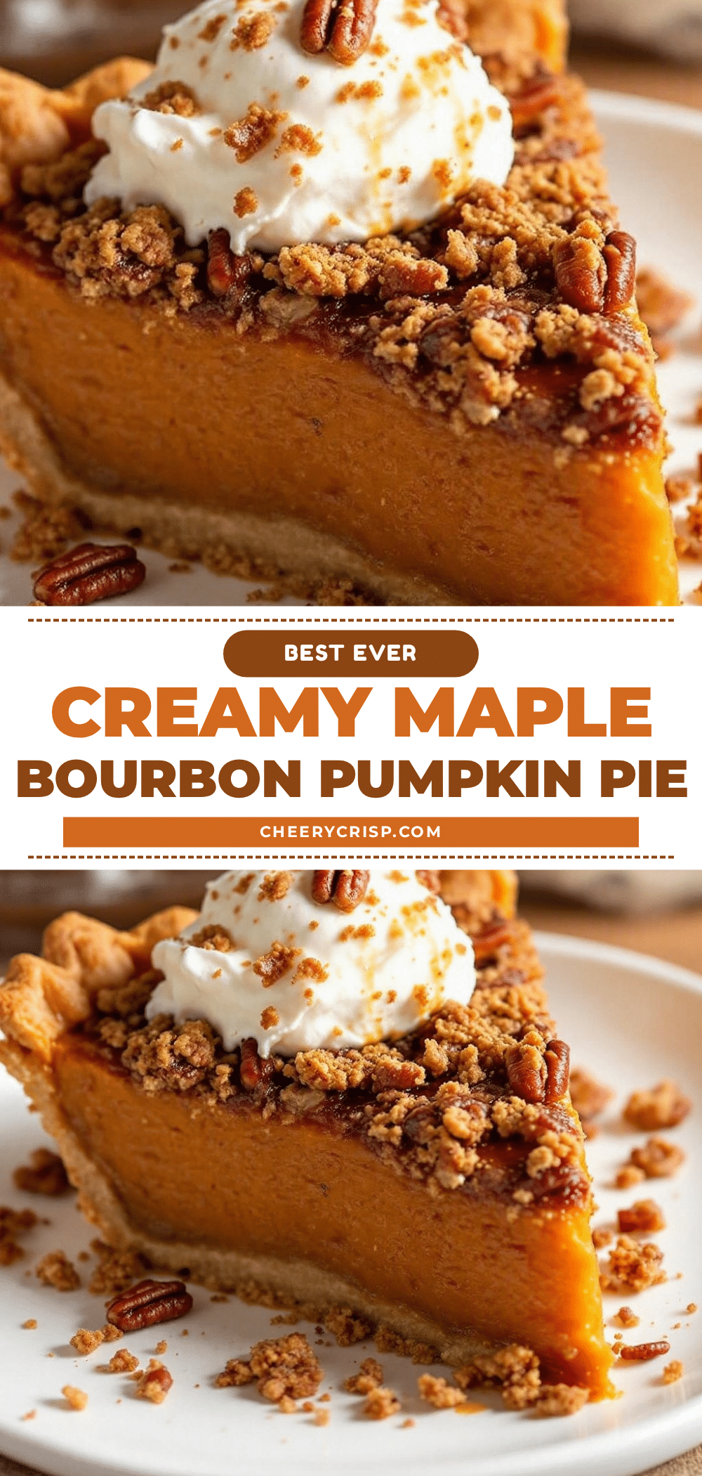 Creamy Maple Bourbon Pumpkin Pie recipe