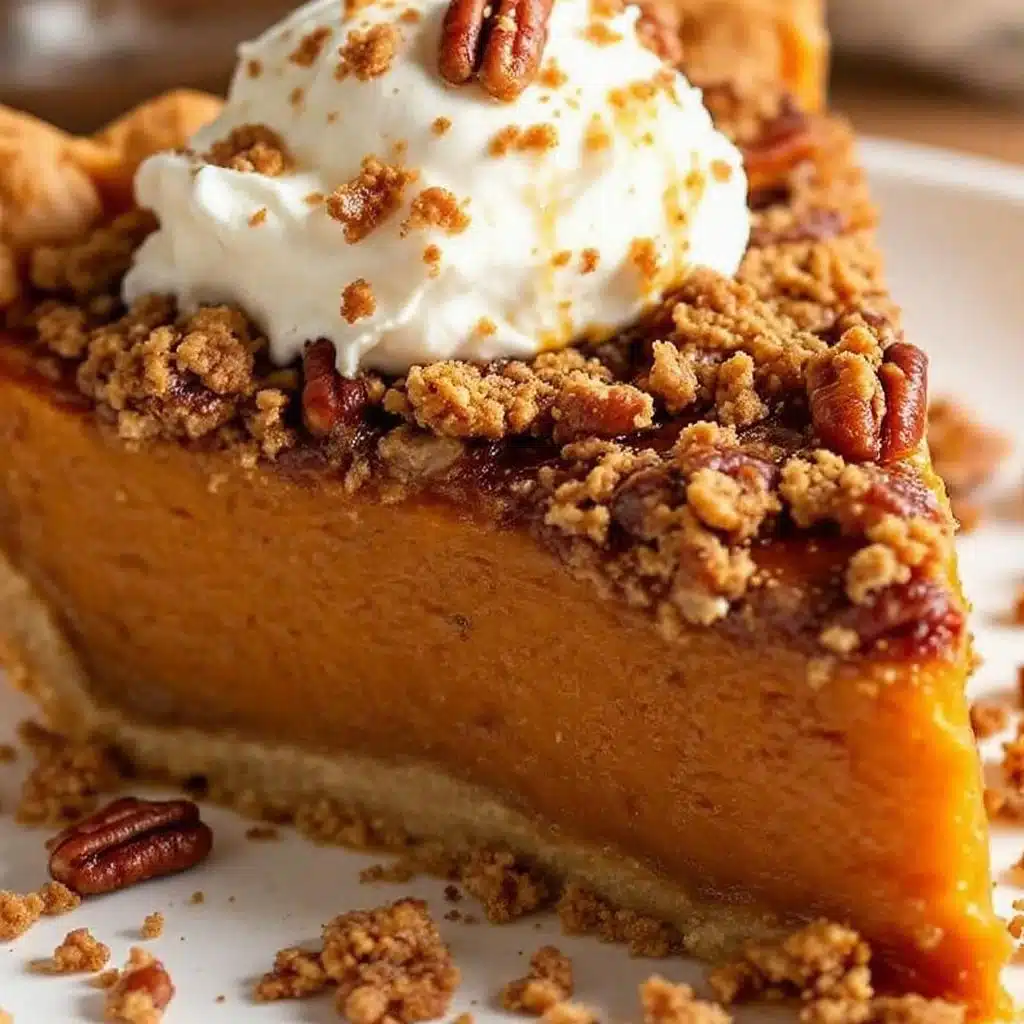 Creamy Maple Bourbon Pumpkin Pie - featured image