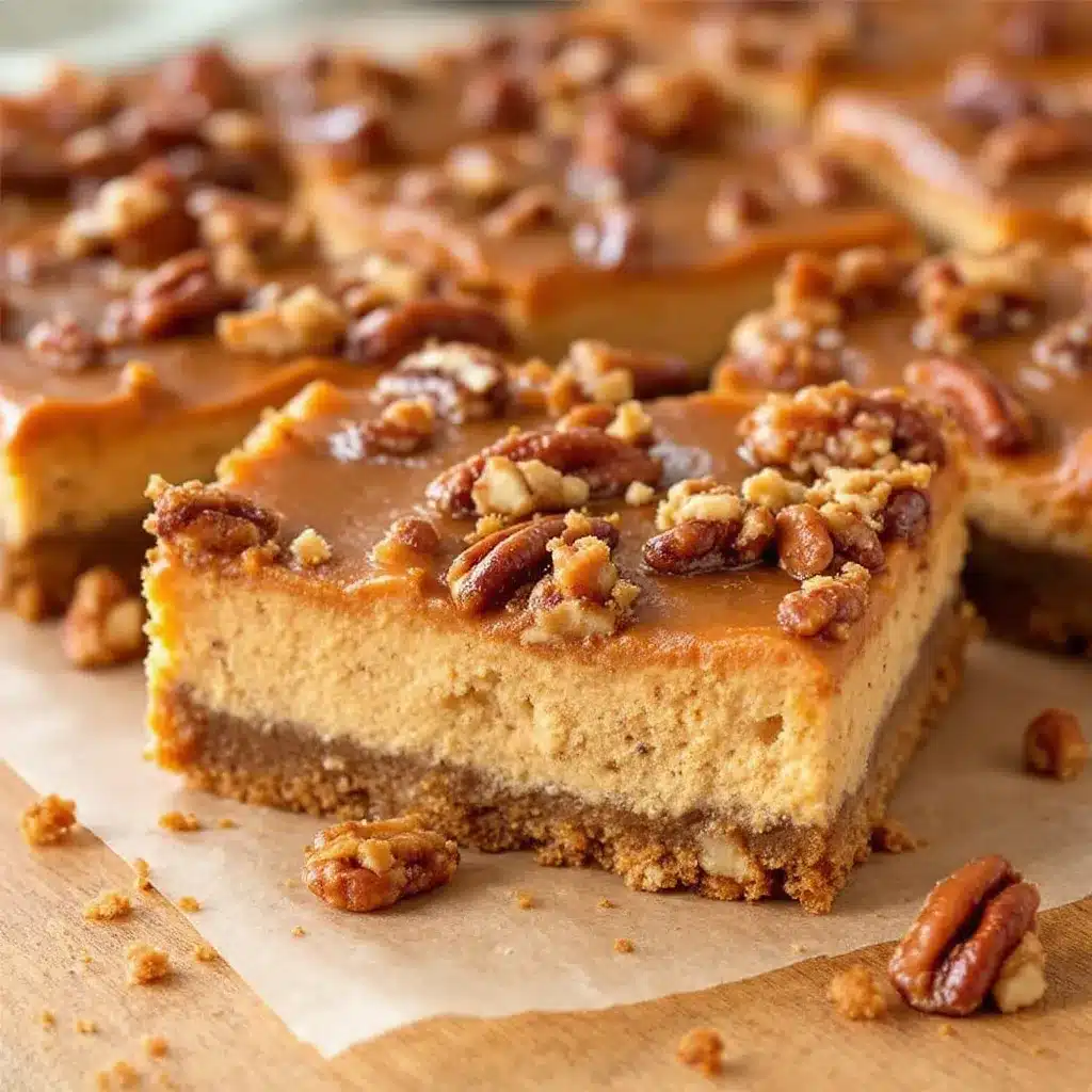 creamy maple pecan pumpkin cheesecake bars preparation steps