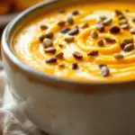 creamy roasted acorn squash soup - featured image