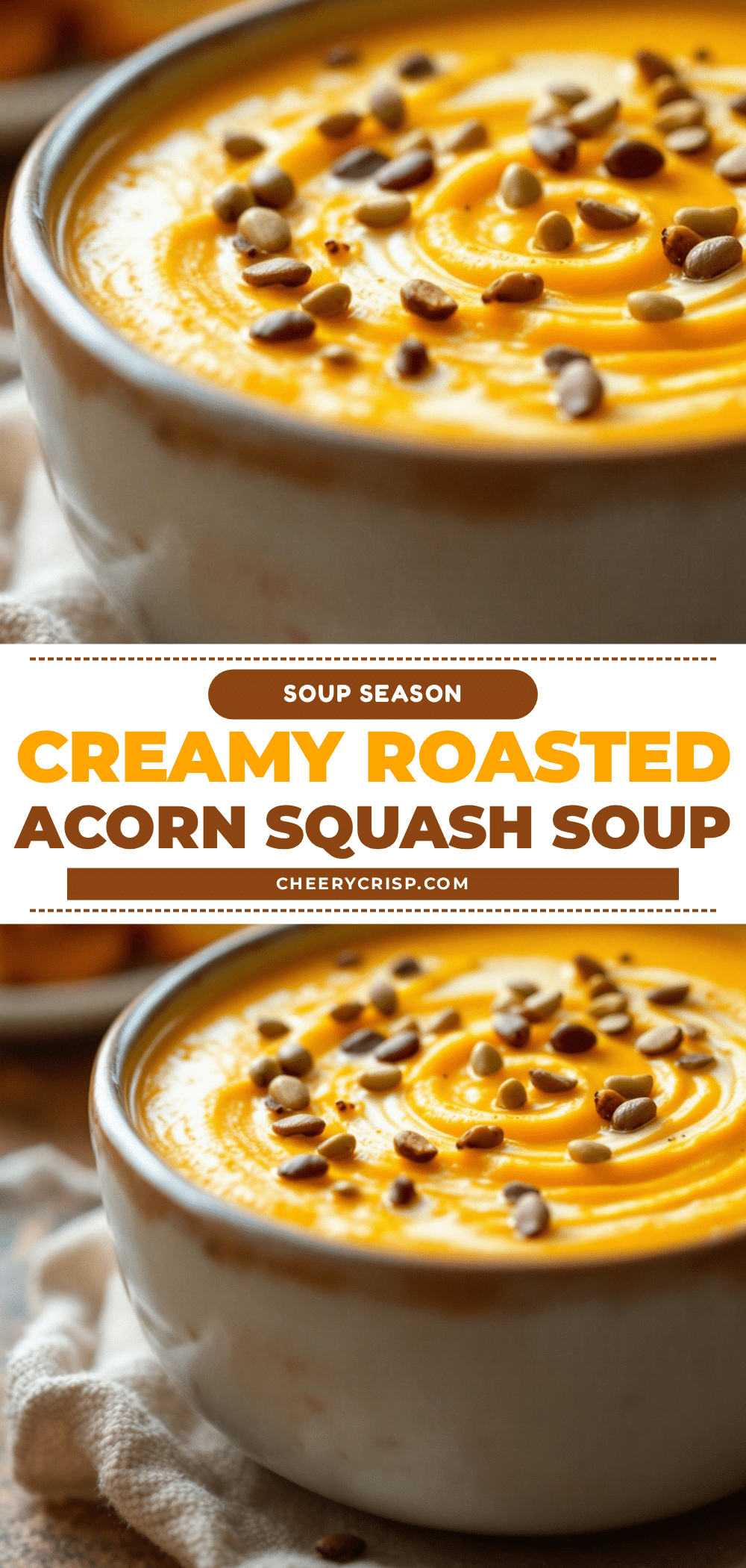 creamy roasted acorn squash soup recipe