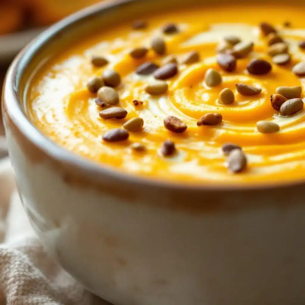 creamy roasted acorn squash soup - featured image