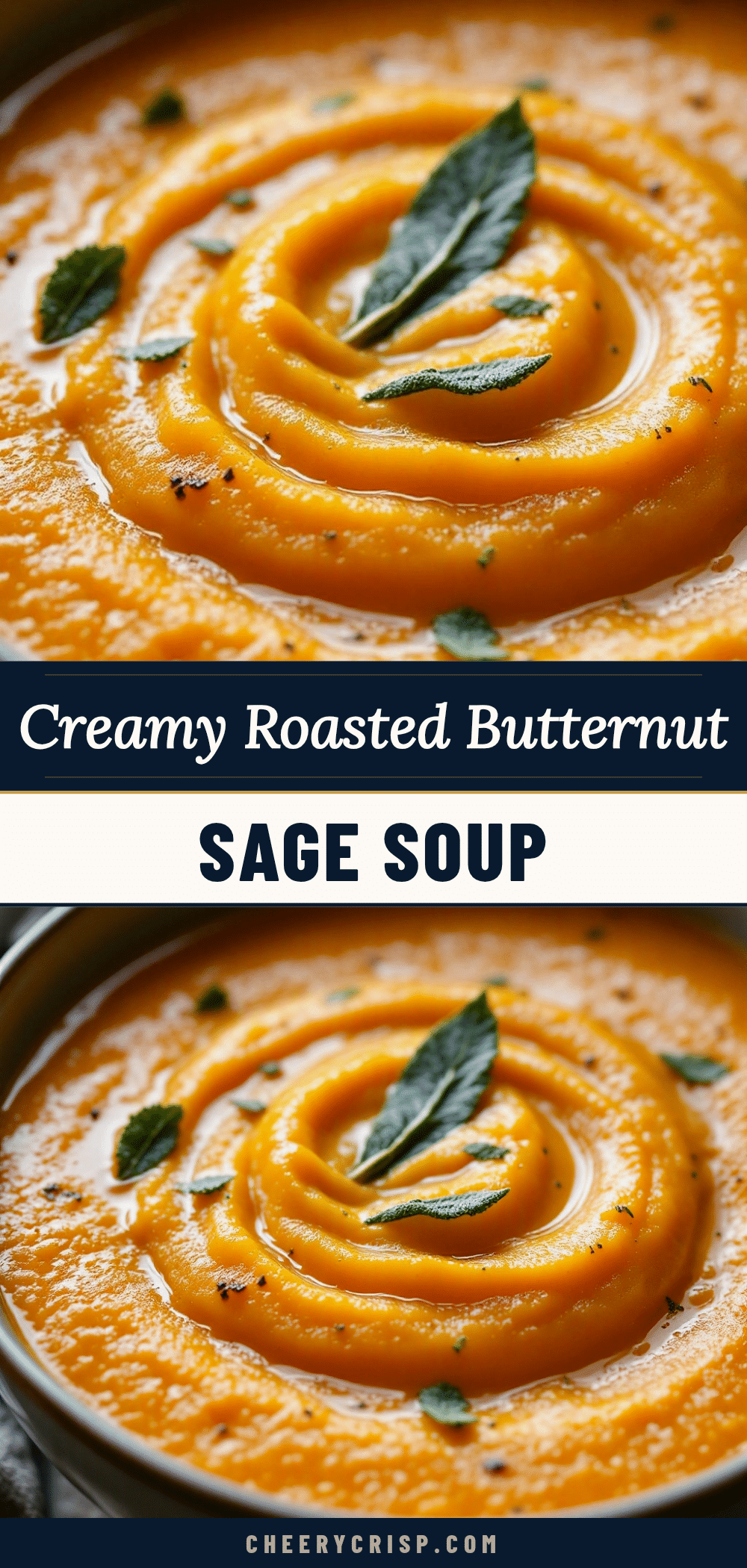 creamy roasted butternut squash soup with sage brown butter recipe