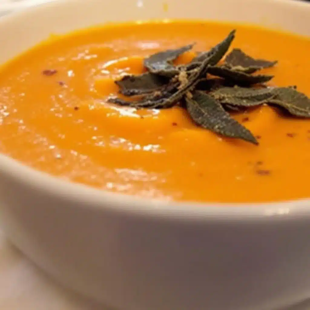 creamy slow cooker butternut squash soup - featured image