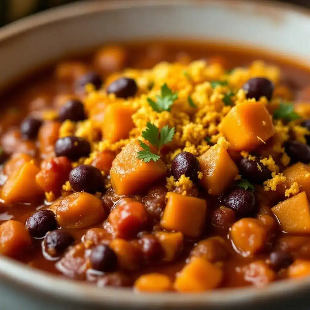 creamy slow cooker pumpkin chili - featured image