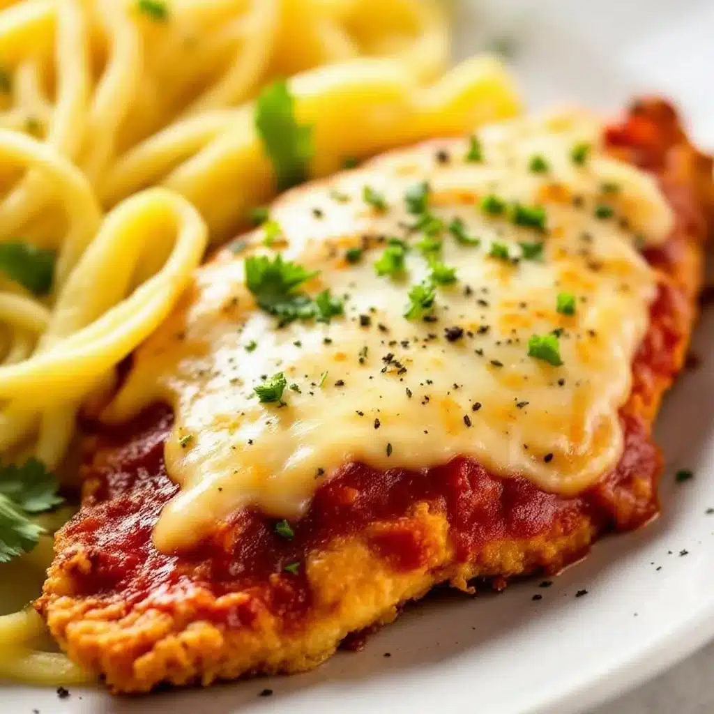 crispy air fryer chicken parmesan - featured image