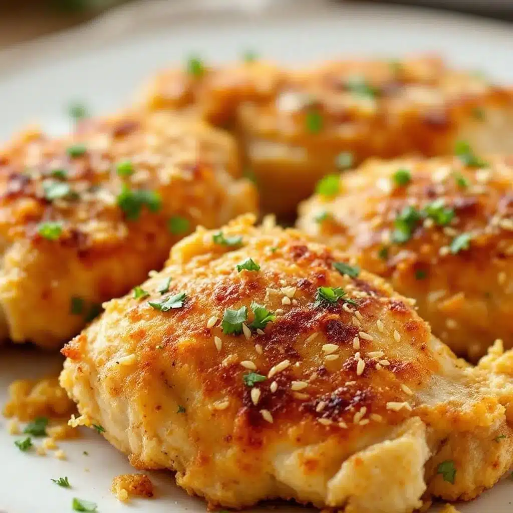 crispy air fryer garlic parmesan chicken thighs - featured image