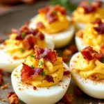 crispy bacon deviled eggs - featured image