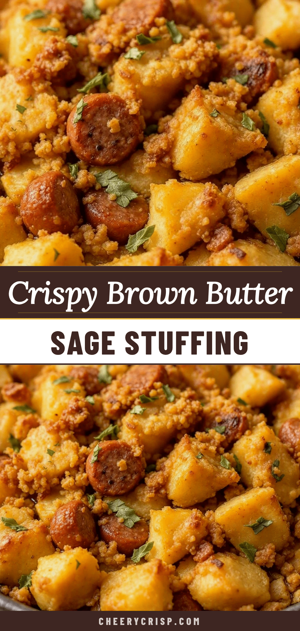 crispy brown butter sage stuffing with sausage recipe
