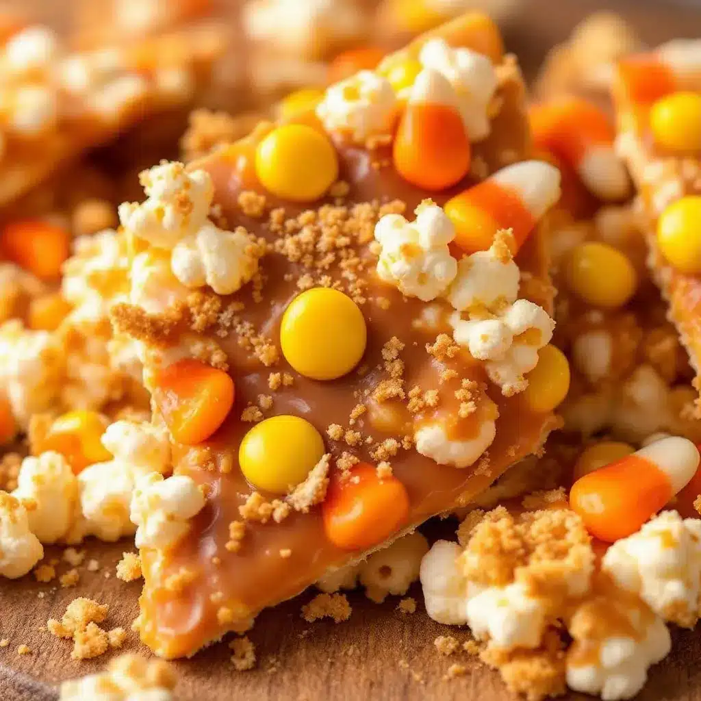 crispy candy corn popcorn bark preparation steps