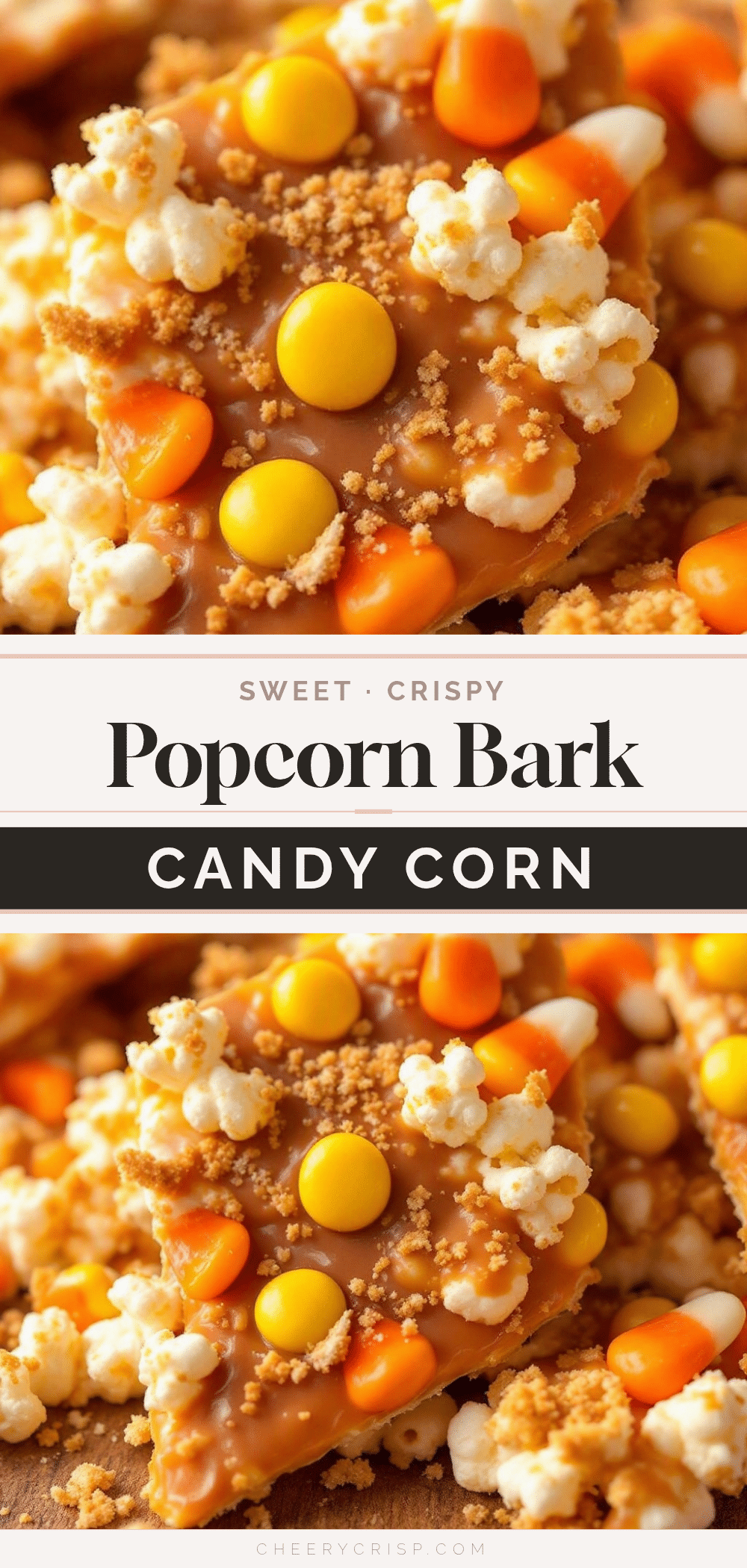 crispy candy corn popcorn bark recipe