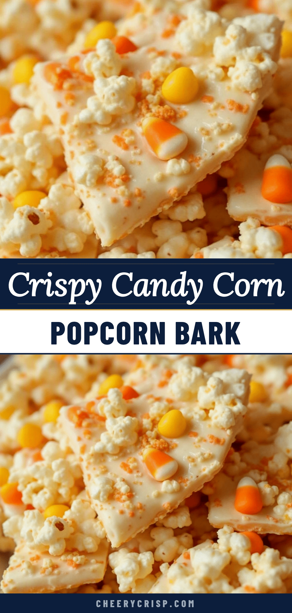 crispy candy corn popcorn bark recipe