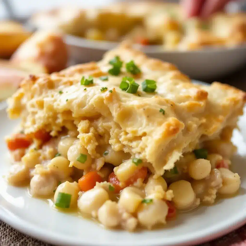 crispy chicken pot pie with puff pastry preparation steps