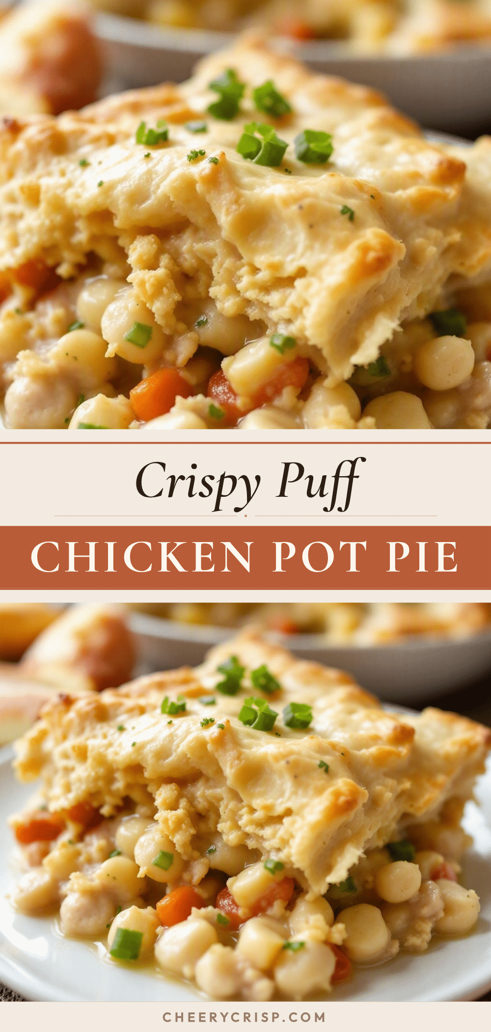 crispy chicken pot pie with puff pastry recipe