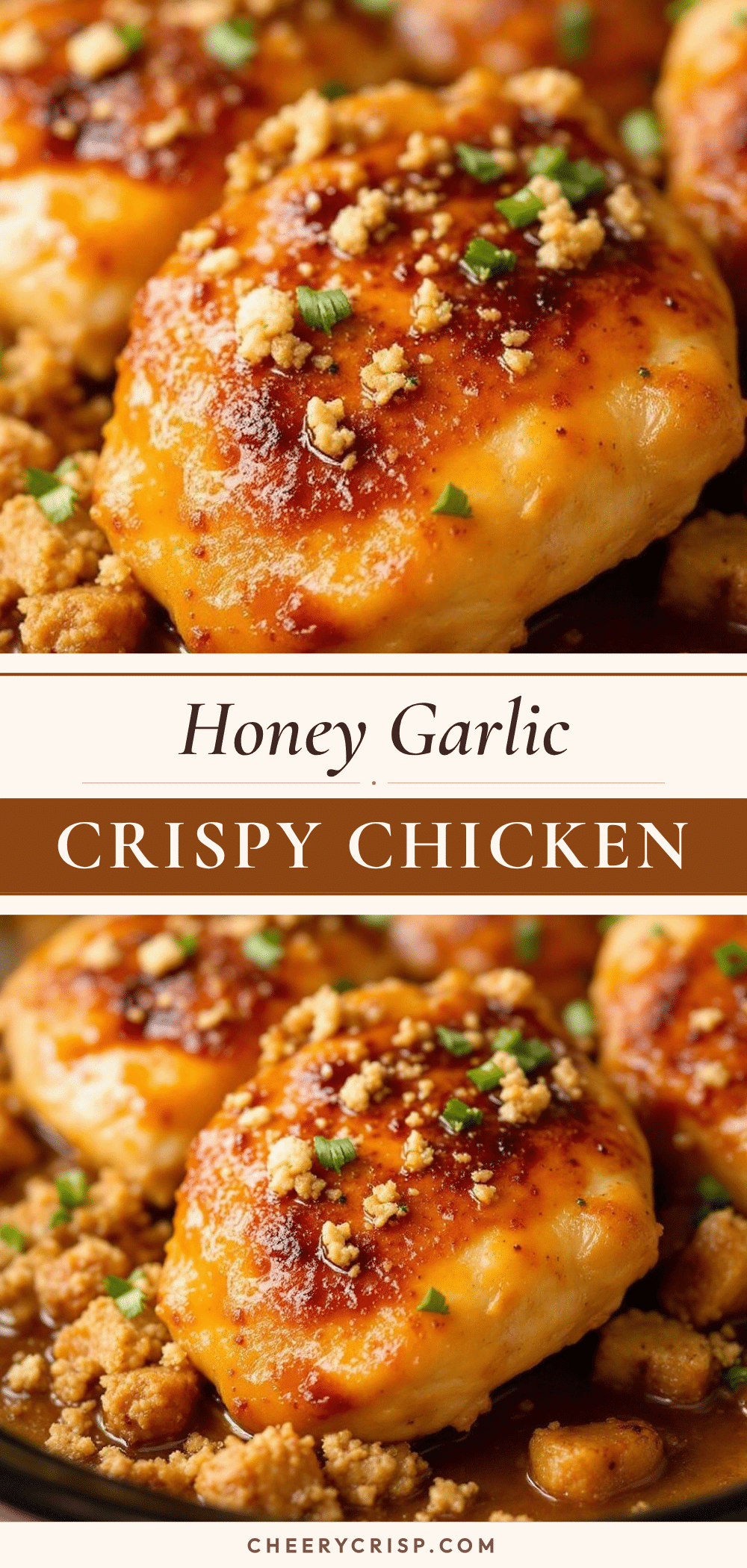 Crispy Crockpot Honey Garlic Chicken Thighs recipe
