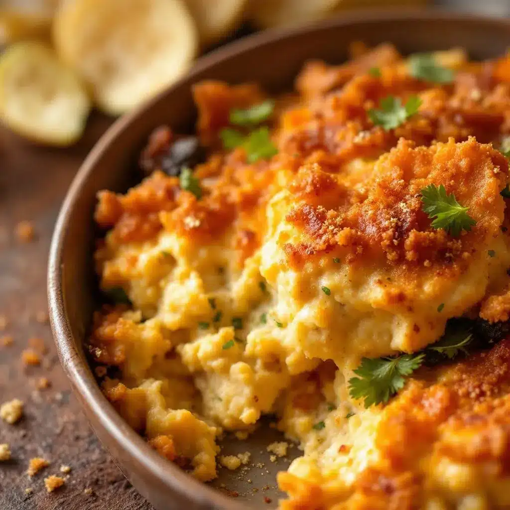 crispy fall vegetable dip with roasted garlic preparation steps