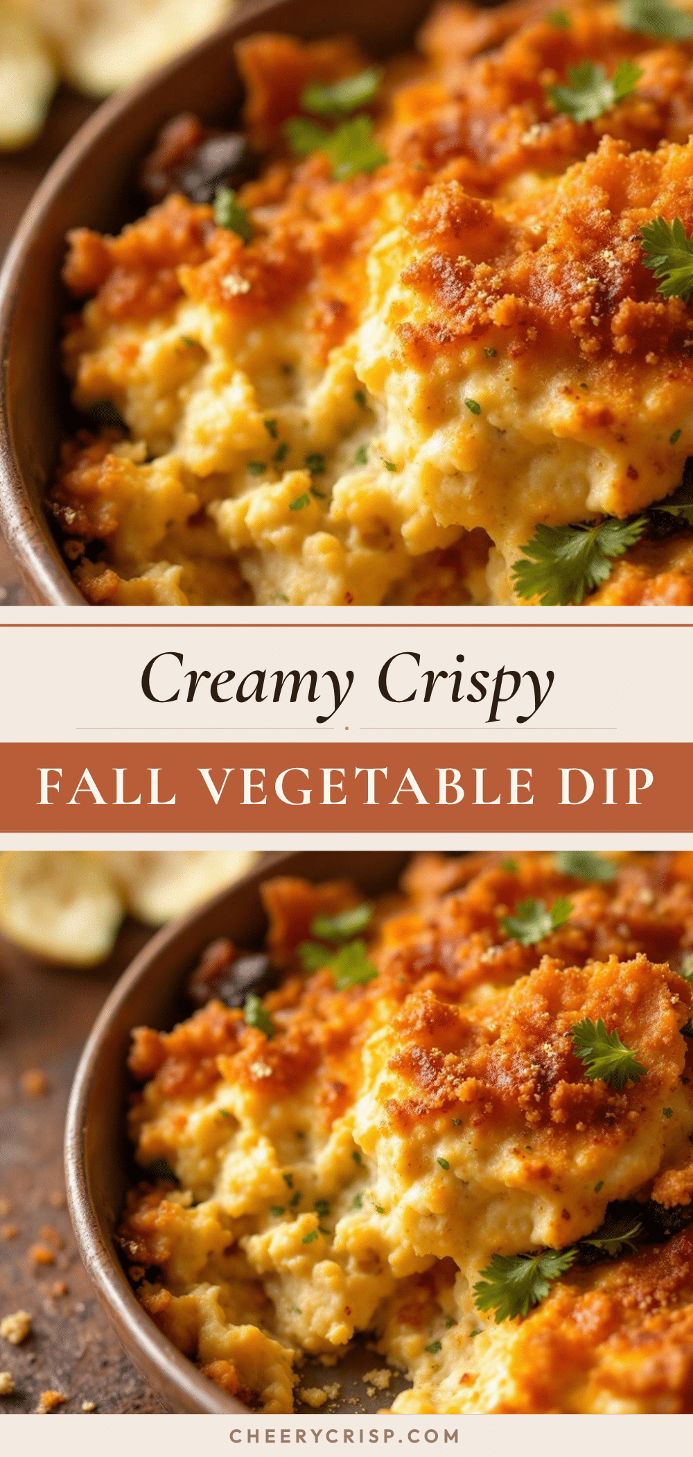 crispy fall vegetable dip with roasted garlic recipe