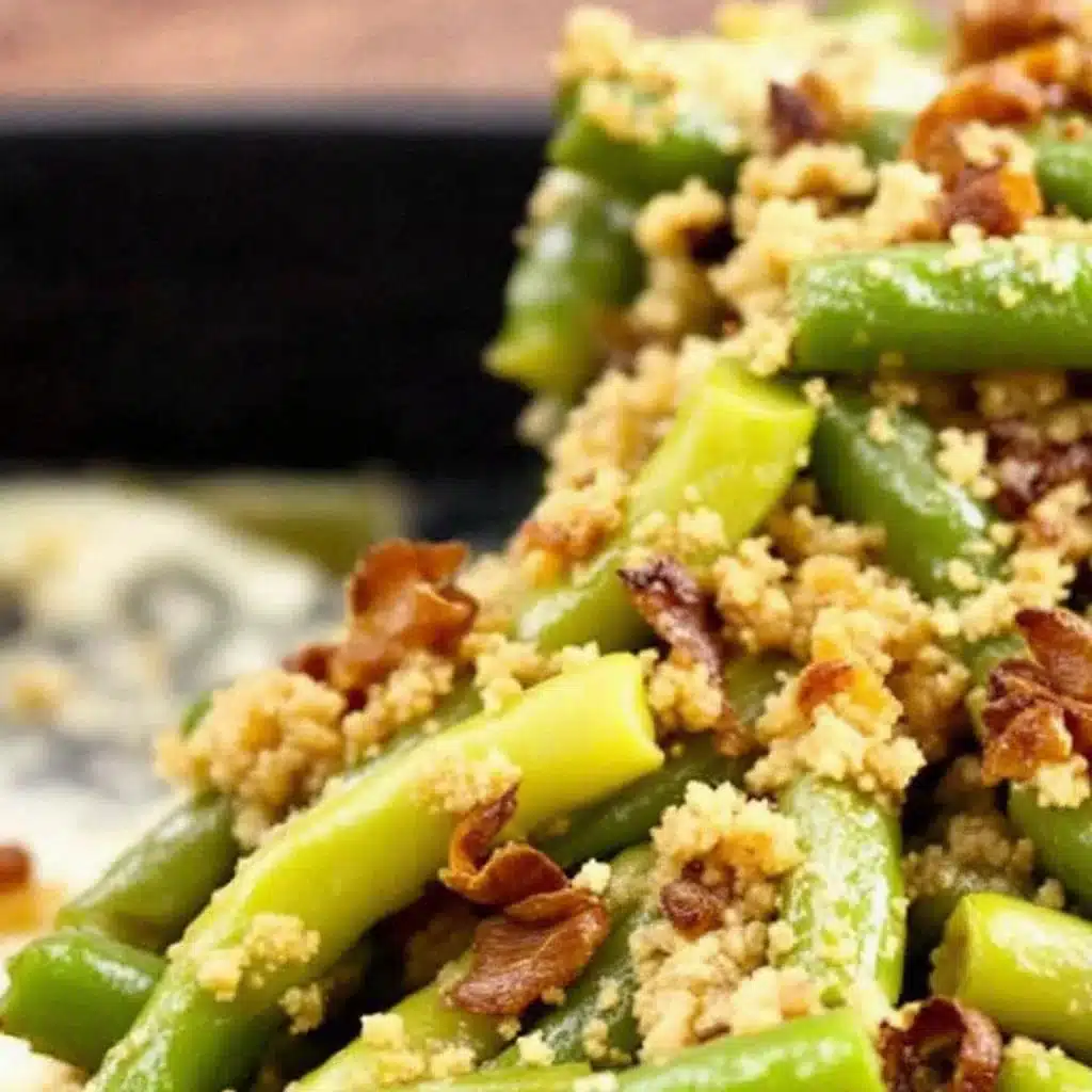 crispy green bean casserole - featured image