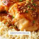 crispy honey garlic chicken thighs - featured image