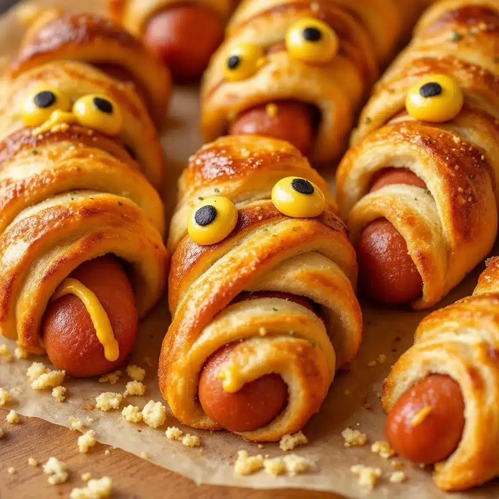 Crispy Mummy Hot Dog preparation steps