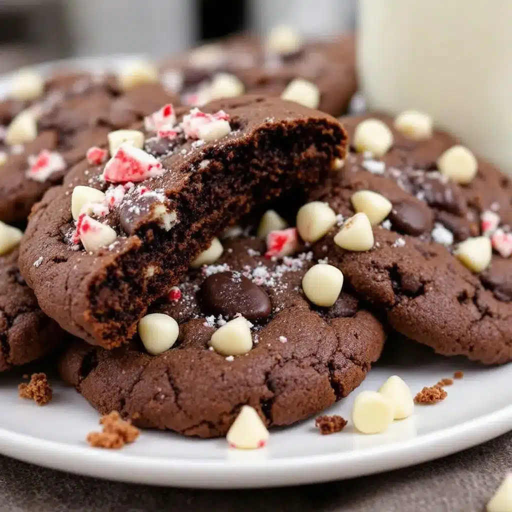 crispy peppermint mocha cookies preparation steps