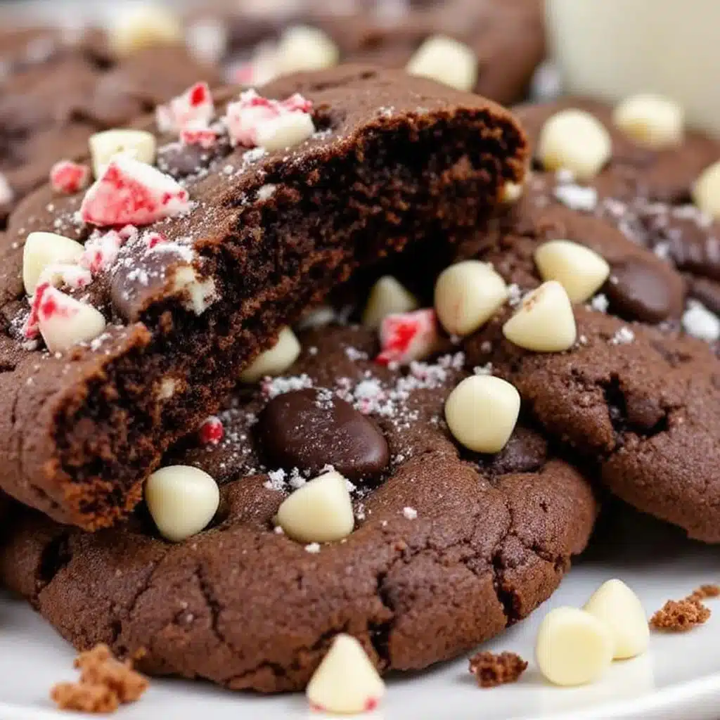 crispy peppermint mocha cookies - featured image