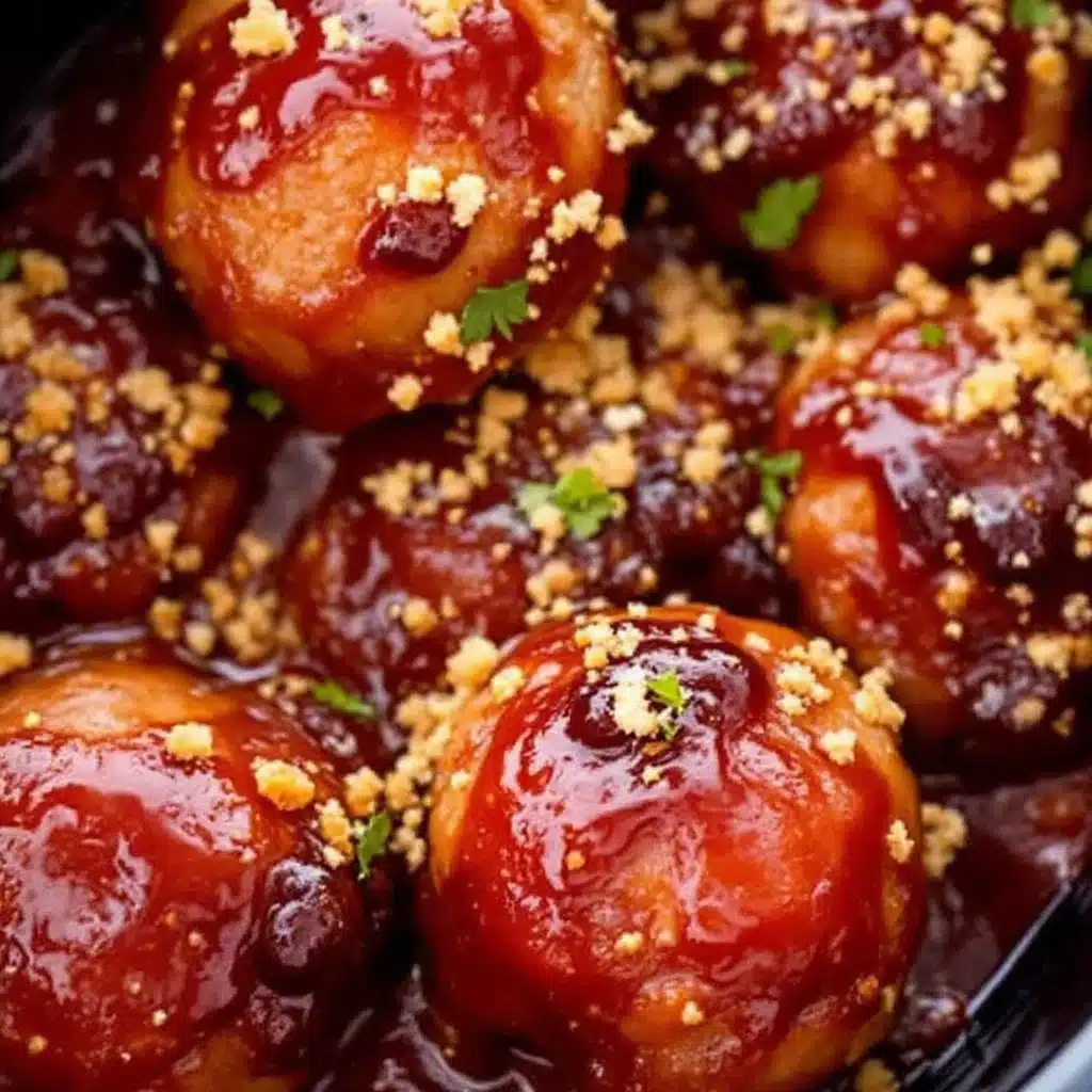 crockpot grape jelly meatballs - featured image