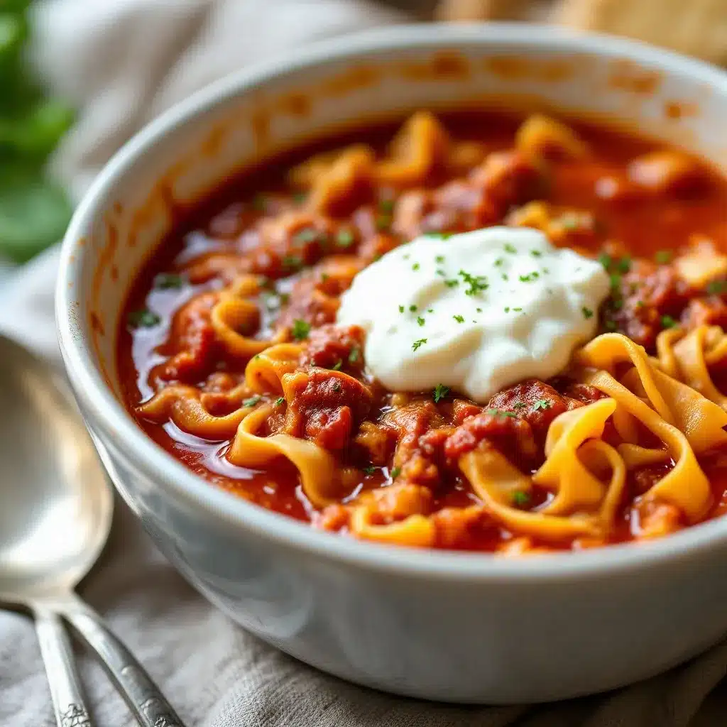 crockpot lasagna soup with ricotta preparation steps