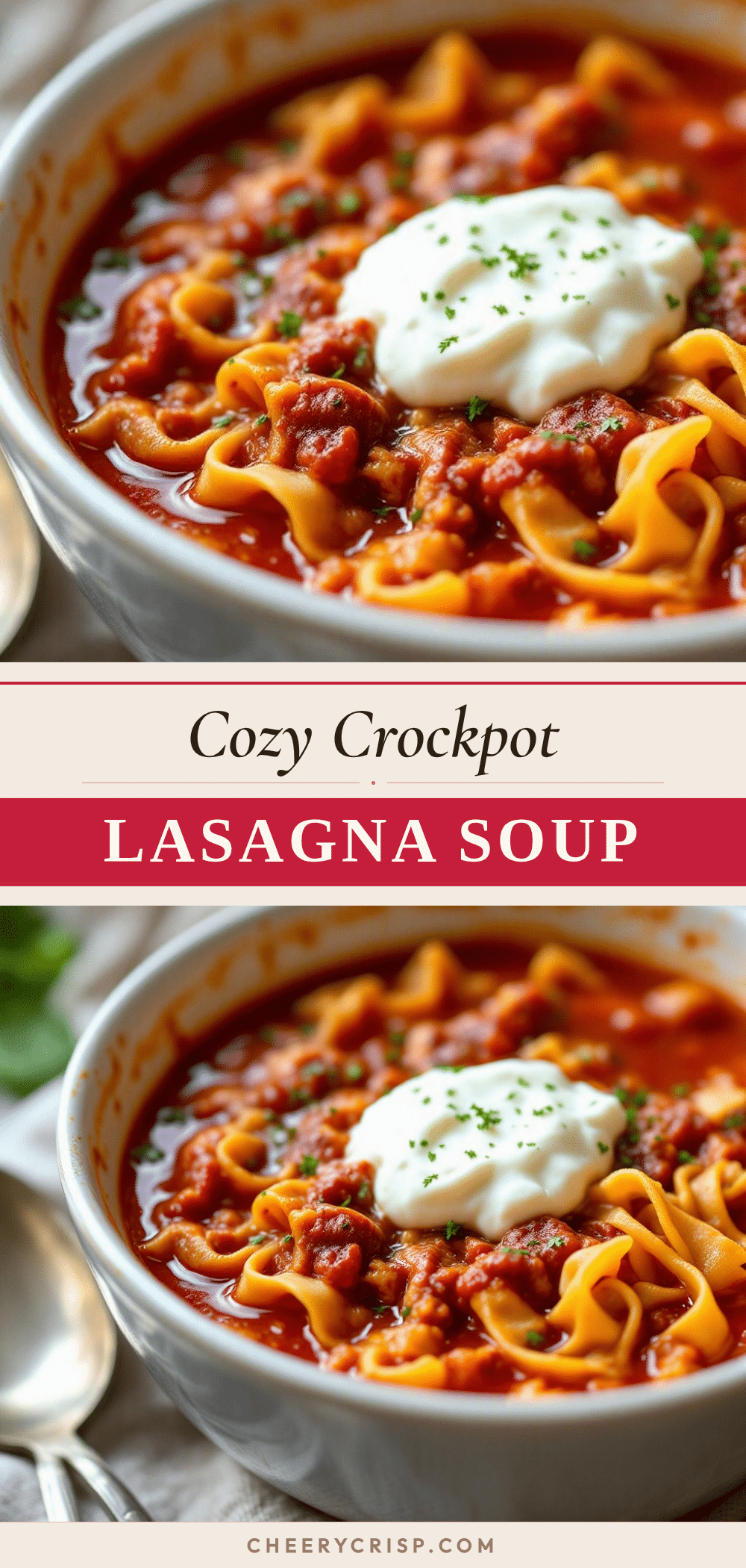 crockpot lasagna soup with ricotta recipe