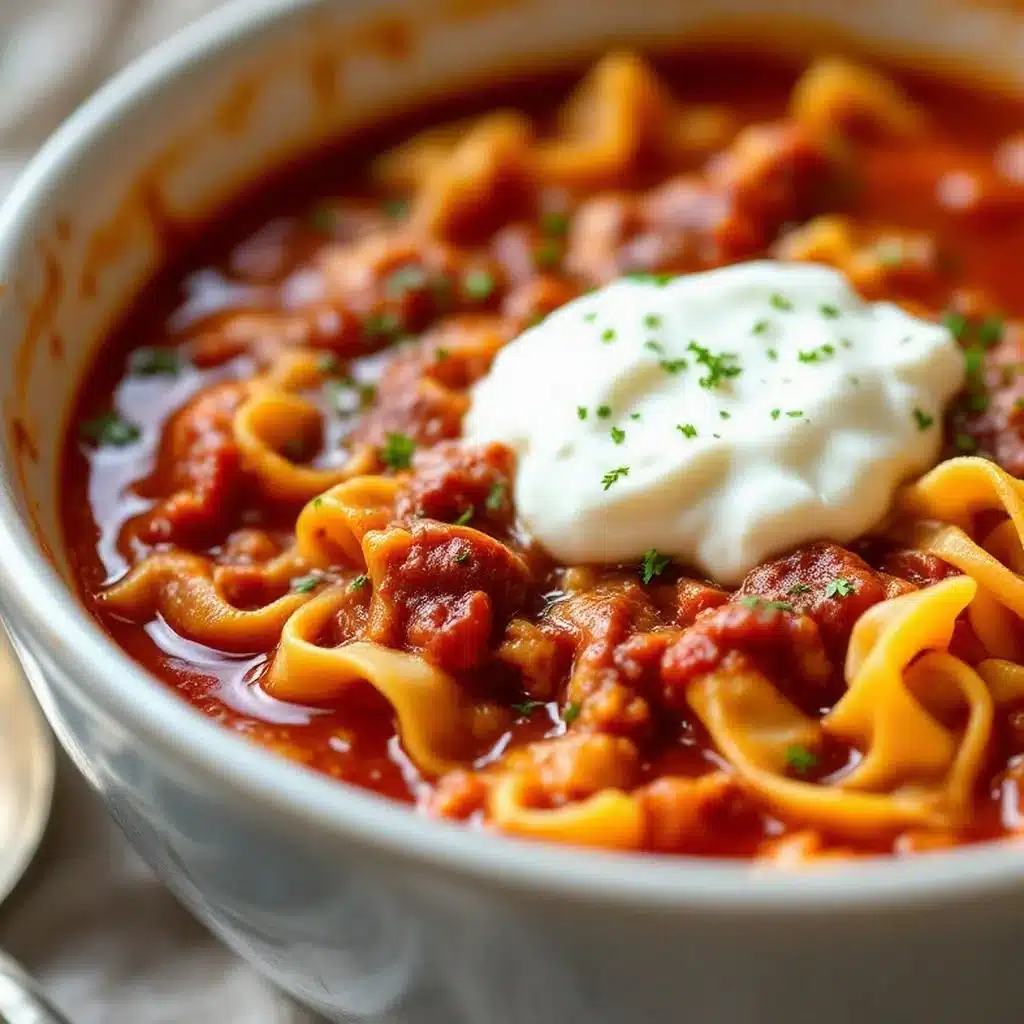 crockpot lasagna soup with ricotta - featured image