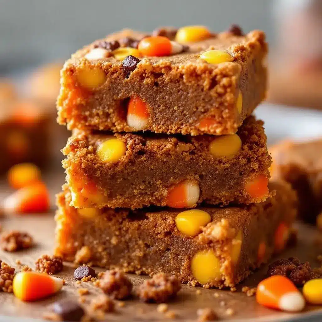 Easy Halloween Candy Corn Blondies preparation steps