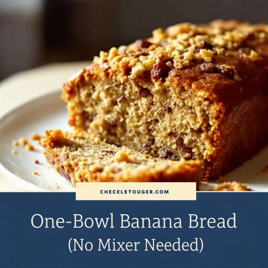 easy one-bowl banana bread preparation steps