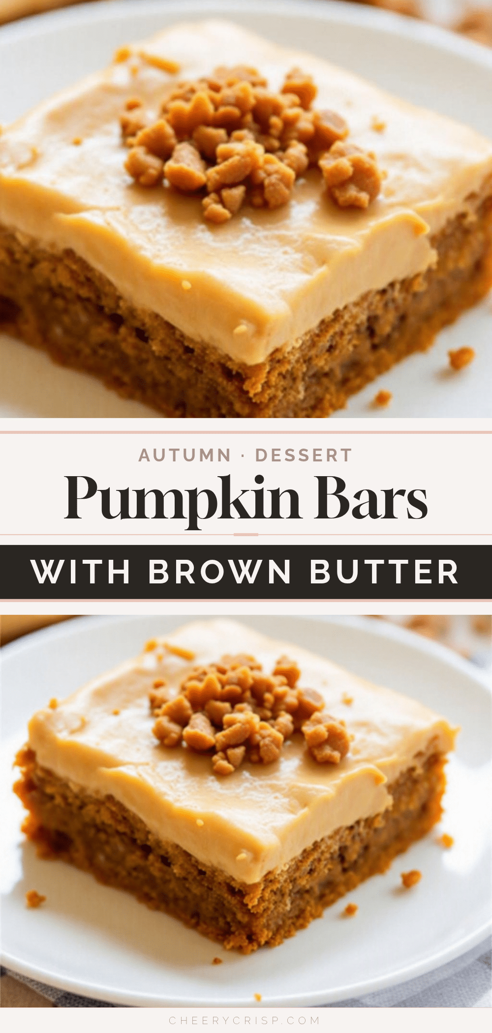 easy pumpkin bars with brown butter frosting recipe