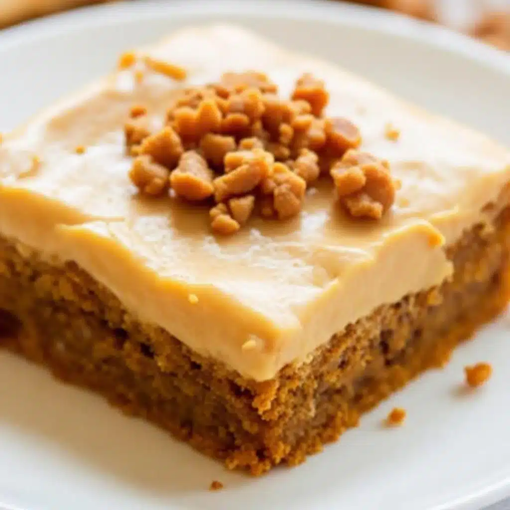 easy pumpkin bars with brown butter frosting - featured image
