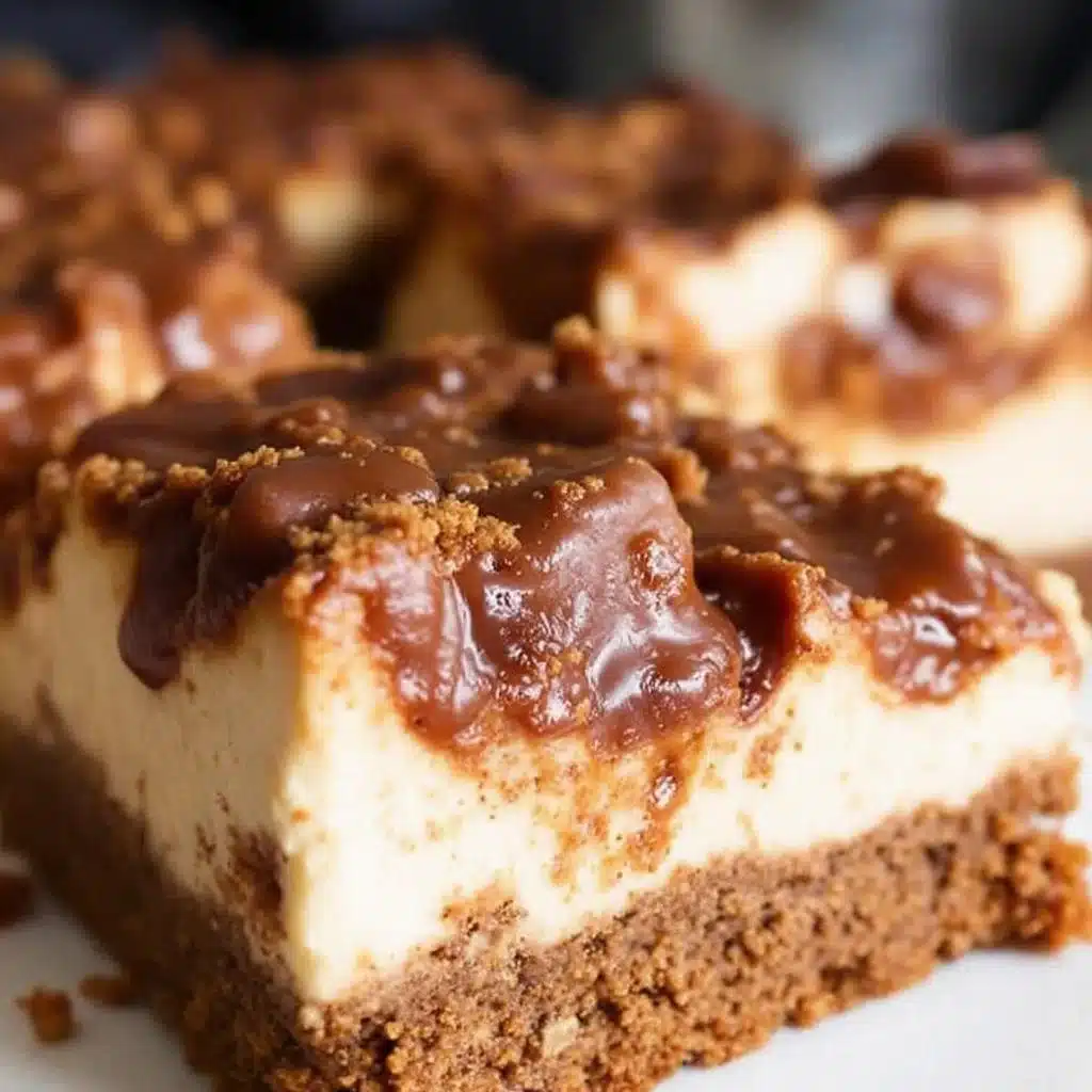 gingerbread cheesecake bars - featured image