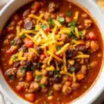 ground beef taco soup for game night - featured image