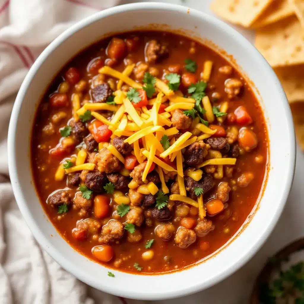 ground beef taco soup for game night preparation steps