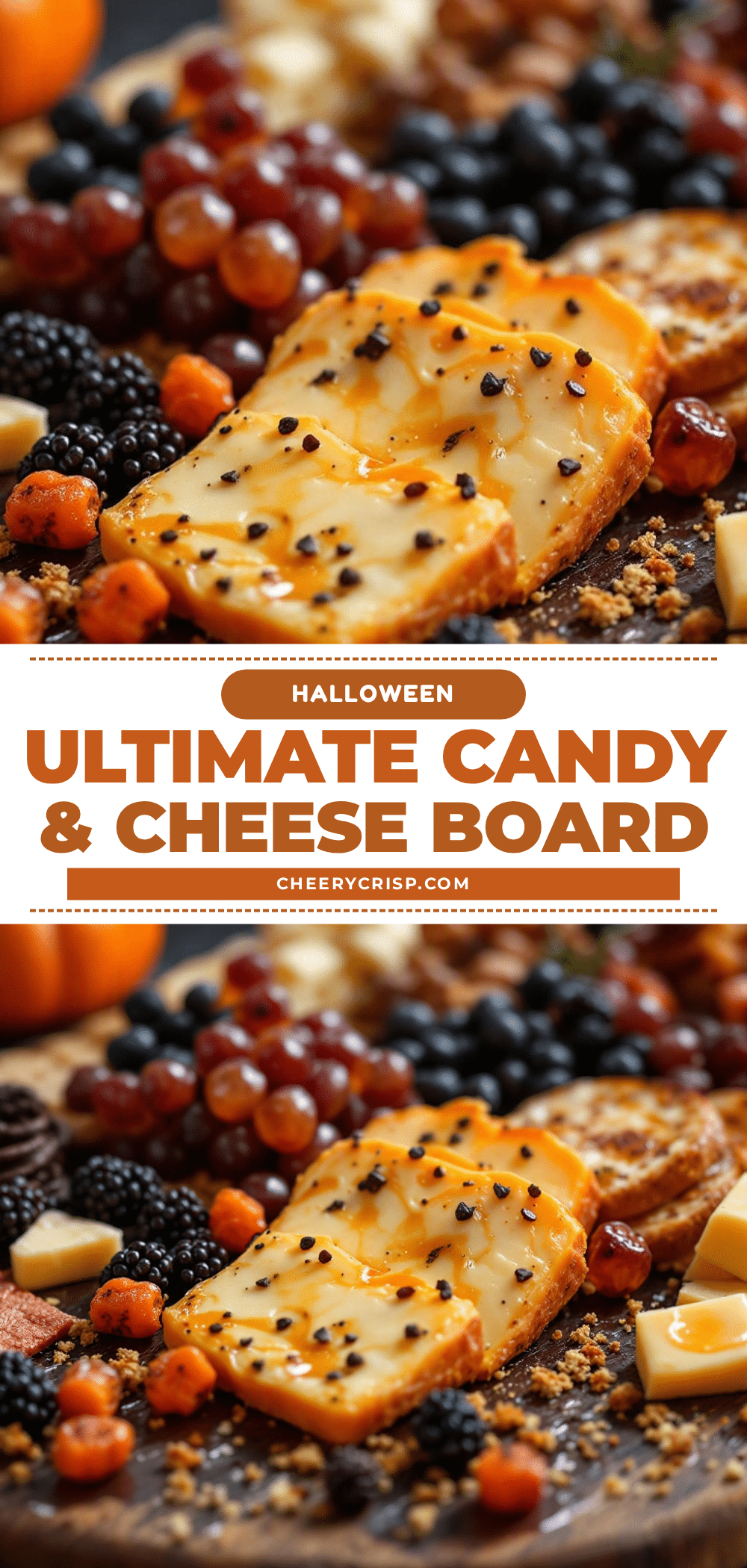 Halloween candy and cheese charcuterie board recipe