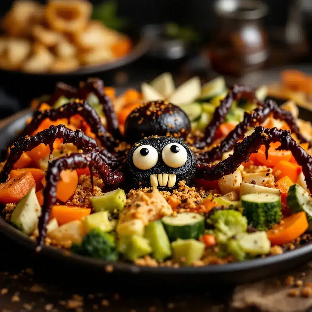 Halloween Veggie Tray preparation steps