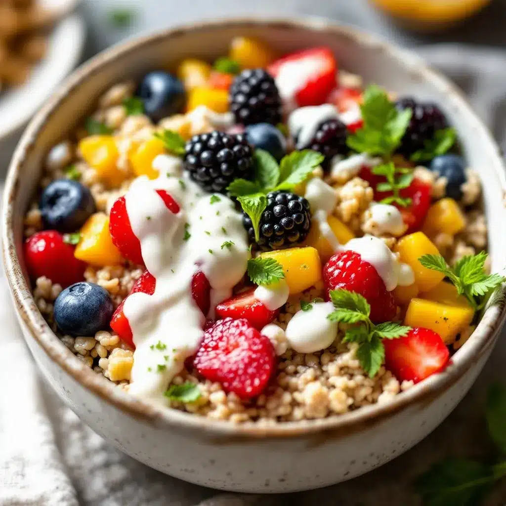 healthy overnight chia oats with berries preparation steps